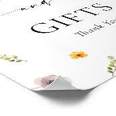 ワイルドフラワー赤ちゃんシャワー本とギフト ポスター (角)