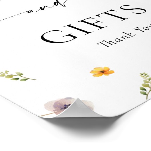 ワイルドフラワー赤ちゃんシャワー本とギフト ポスター (角)