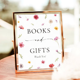 ワイルドフラワー赤ちゃんシャワー本とギフト ポスター