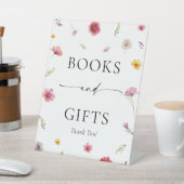ワイルドフラワー赤ちゃんシャワー本とギフト 台座サイン (インサイチュ)