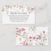 ワイルドフラワー赤ちゃんシャワー本の代わりに挿入 エンクロージャーカード (正面/裏面)