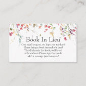 ワイルドフラワー赤ちゃんシャワー本の代わりに挿入 エンクロージャーカード (正面)