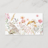 ワイルドフラワー赤ちゃんシャワー本の代わりに挿入 エンクロージャーカード (裏面)