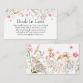 ワイルドフラワー赤ちゃんシャワー本の代わりに挿入 エンクロージャーカード (正面/裏面)