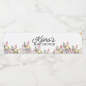 ワイルドフラワー赤ちゃんシャワー水ボトルラベル ペットボトルラベル (シングルラベル)