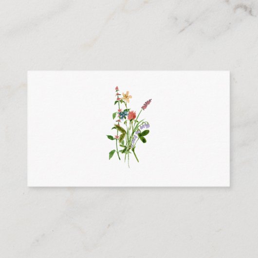 ワイルドフラワー赤ちゃんシャワー登録カード エンクロージャーカード (裏面)