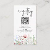 ワイルドフラワー赤ちゃんシャワー登録 エンクロージャーカード (正面)