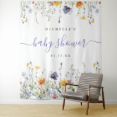 ワイルドフラワー赤ちゃんシャワー背景 タペストリー (インサイチュ)