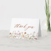 ワイルドフラワー赤ちゃんシャワー開花 サンキューカード (正面)