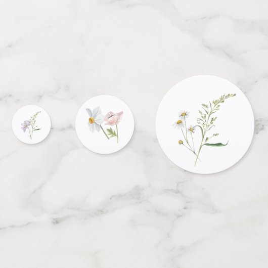 ワイルドフラワー赤ちゃんシャワー コンフェッティ (裏面)