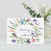 ワイルドフラワー赤ちゃんシャワー サンキューカード (スタンド正面)