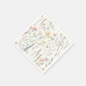 ワイルドフラワー赤ちゃんシャワー スタンダードカクテルナプキン (角)