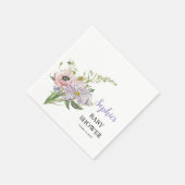 ワイルドフラワー赤ちゃんシャワー スタンダードカクテルナプキン (角)