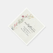 ワイルドフラワー赤ちゃんシャワー スタンダードカクテルナプキン (角)