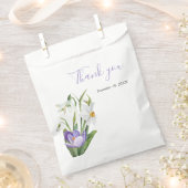 ワイルドフラワー赤ちゃんシャワー フェイバーバッグ (クリップ留めされた状態)