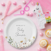 ワイルドフラワー赤ちゃんシャワー ペーパープレート (パーティー)