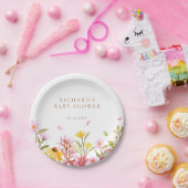 ワイルドフラワー赤ちゃんシャワー ペーパープレート (パーティー)