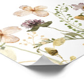 ワイルドフラワー赤ちゃんシャワー ポスター (角)