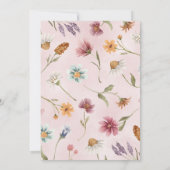 ワイルドフラワー赤ちゃんシャワー 招待状 (裏面)