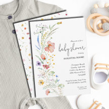 ワイルドフラワー赤ちゃんシャワー