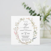 ワイルドフラワー赤ちゃんシャワー 招待状 (スタンド正面)