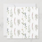 ワイルドフラワー赤ちゃんシャワー 招待状 (裏面)