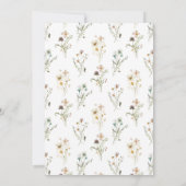 ワイルドフラワー赤ちゃんシャワー 招待状 (裏面)
