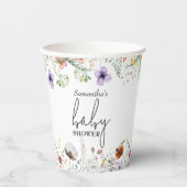 ワイルドフラワー赤ちゃんシャワー 紙コップ (正面)
