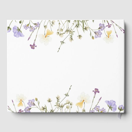 ワイルドフラワー赤ちゃんパーソナライズされたシャワー ゲストブック (裏面)