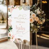 ワイルドフラワー赤面ピンクベイシャワーへようこそ アクリルサイン