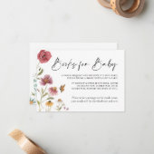 ワイルドフラワー赤面ブックベビーカード ノートカード (正面/裏面インサイチュ)