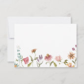 ワイルドフラワー赤面ブックベビーカード ノートカード (裏面)
