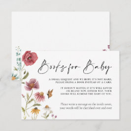 ワイルドフラワー赤面ブックベビーカード ノートカード