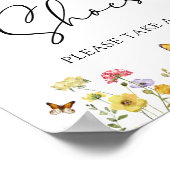 ワイルドフラワー踊りシューズがペア結婚のサインを取る ポスター (角)