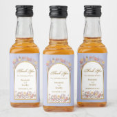 ワイルドフラワー金ゴールドラベンダーエレガントウェディングモダン リキュールボトルラベル (ボトル)
