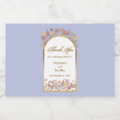 ワイルドフラワー金ゴールドラベンダーエレガントウェディングモダン リキュールボトルラベル (シングルラベル)