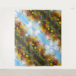 ワイルドフラワー開花ウォールタペストリー タペストリー