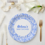 ワイルドフラワー開花フローラベビーシャワーカスタムBLue ペーパープレート<br><div class="desc">この手が好きなら紙プレートにワイルドフラワーのパタカスタムーンを作った。クリック文字を編集または削除する場合は、「パーソナライもしズ」を選択。赤ちゃんカスタムのシャワー、結婚ブライダルパーティ、誕生日に最適。色や柄の数々の店をチェックし、何か欲しいもしことを教えてカスタマイズくれ。</div>