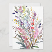 ワイルドフラワー開花ブライダルシャワー招待 招待状 (裏面)