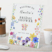 ワイルドフラワー開花ブライダルシャワー 台座サイン (インサイチュ)