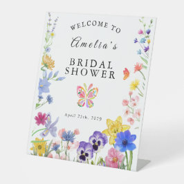 ワイルドフラワー開花ブライダルシャワー 台座サイン