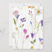 ワイルドフラワー開花ブライダルシャワー 招待状 (裏面)