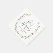 ワイルドフラワー開花ベビーシャワーオベビーナプキンス スタンダードカクテルナプキン (角)