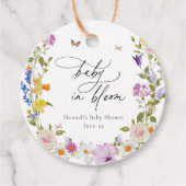 ワイルドフラワー開花ベビーシャワー フェイバータグ (正面)