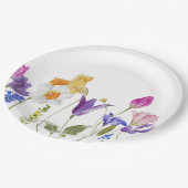 ワイルドフラワー開花ベビーシャワー ペーパープレート (アングル)