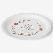 ワイルドフラワー開花ベビーシャワー ペーパープレート (アングル)