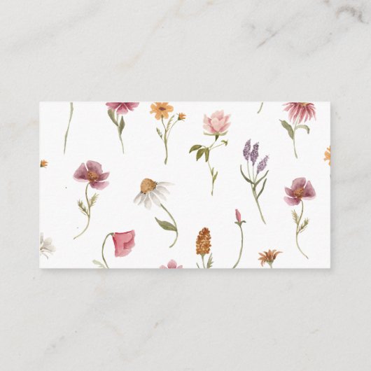 ワイルドフラワー開花ベビー予測カード エンクロージャーカード (裏面)