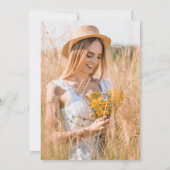 ワイルドフラワー開花卒業パーティーの写真 招待状 (裏面)