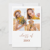 ワイルドフラワー開花卒業パーティー写真ボホ 招待状 (裏面)