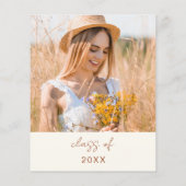 ワイルドフラワー開花卒業パーティー招待状 (裏面)